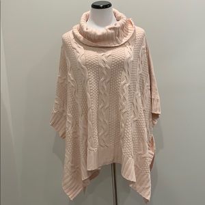 Pink poncho sweater